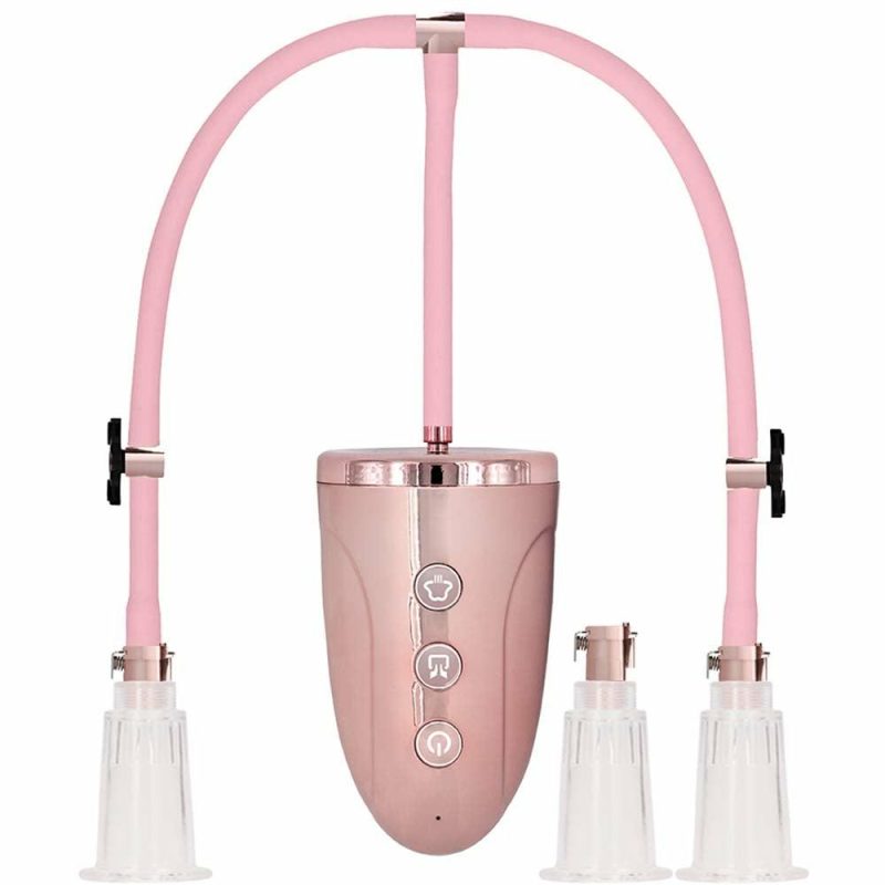 Bondage | Pumped Rechargeable Clitoral & Nipple Pump Set In Large Bondage Bondage