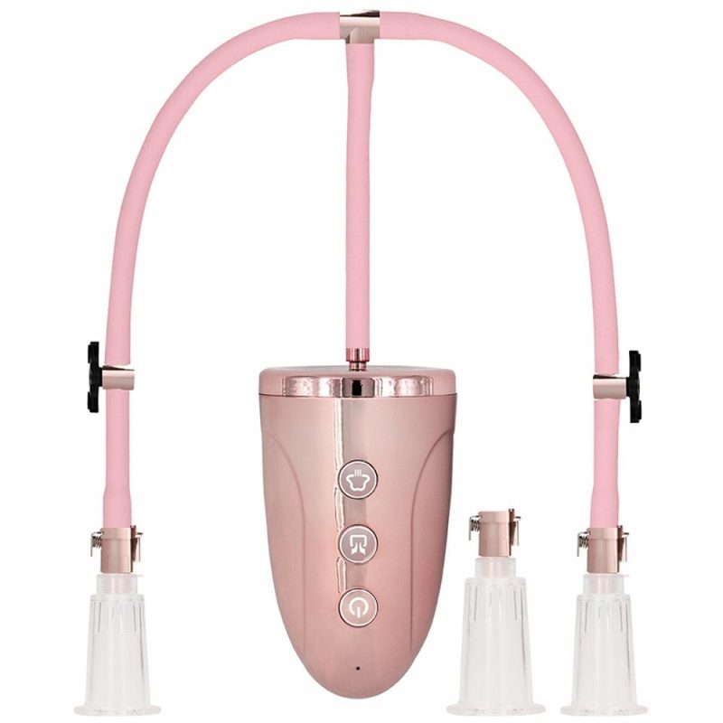 Bondage | Pumped Rechargeable Clitoral & Nipple Pump Set In Medium Bondage Bondage