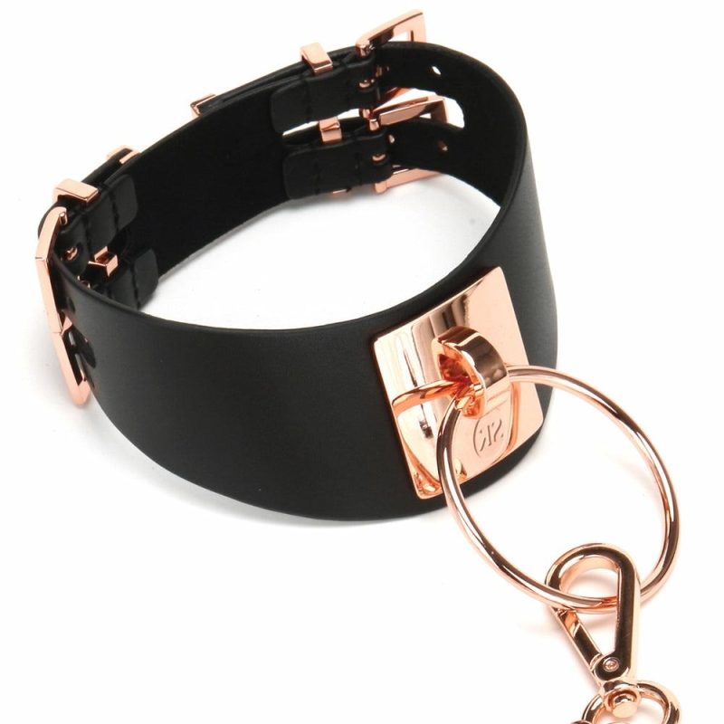 Bondage | Secret Kisses Rose Gold Collar And Leash Bondage Bondage