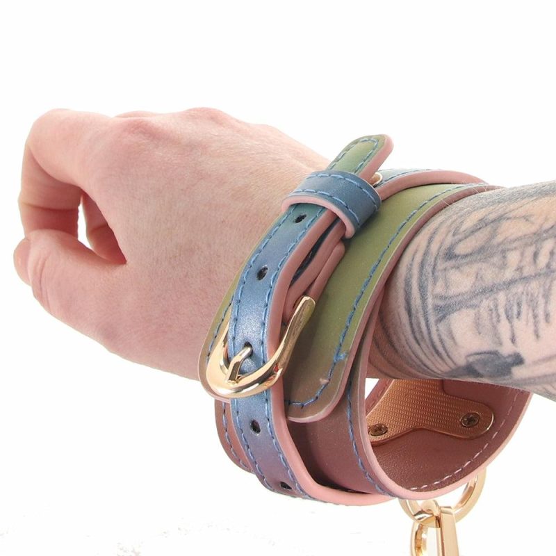 Bondage | Spectra Bondage Wrist Cuffs In Rainbow Bondage Bondage