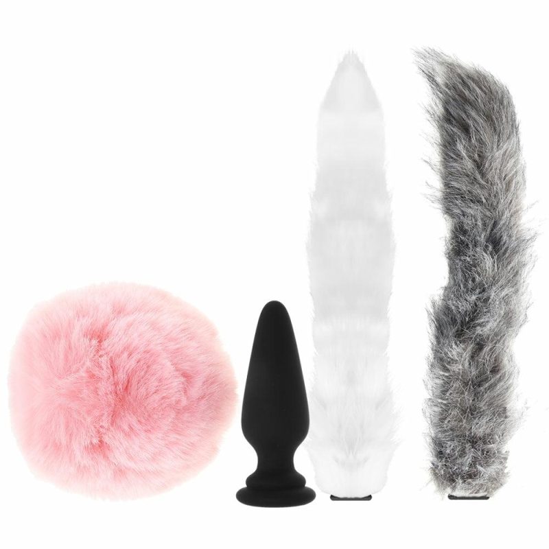 Bondage | Tailz Snap-On Anal Plug And 3 Interchangeable Tails Set Anal Sex Toys Anal Sex Toys