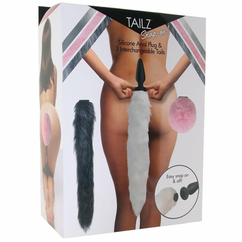 Bondage | Tailz Snap-On Anal Plug And 3 Interchangeable Tails Set Anal Sex Toys Anal Sex Toys