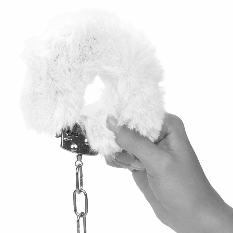 Bondage | Ultra Fluffy Furry Cuffs In White Bondage Bondage