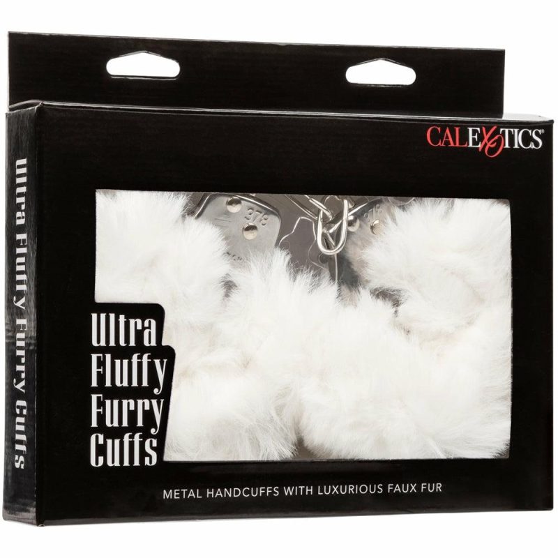 Bondage | Ultra Fluffy Furry Cuffs In White Bondage Bondage