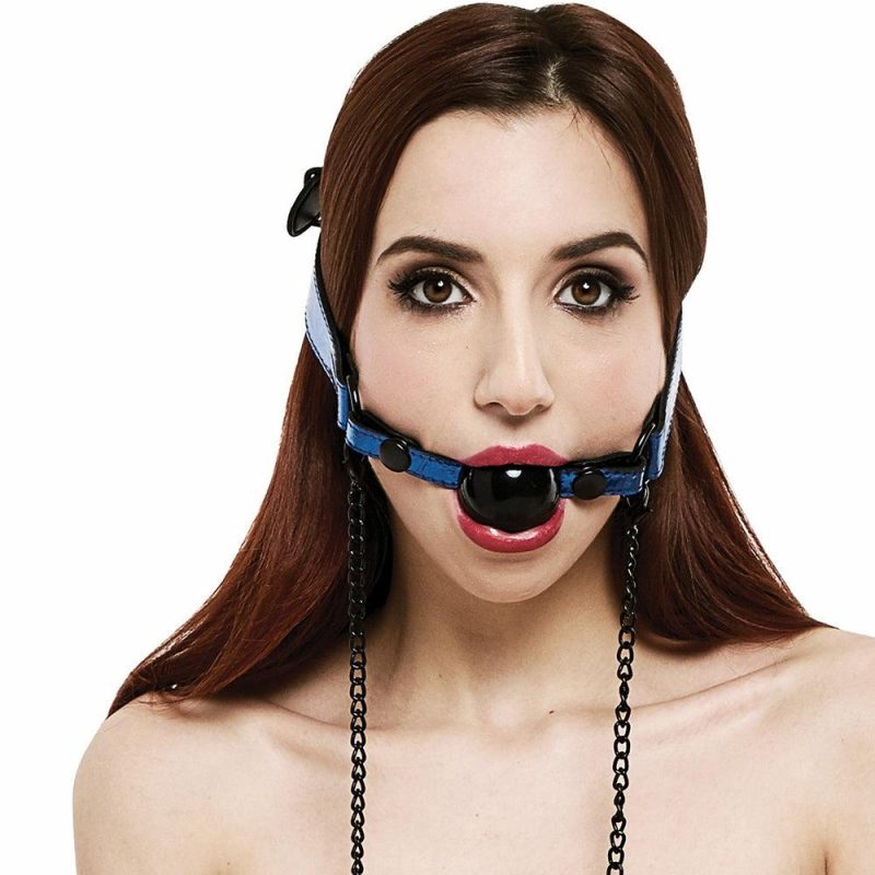 Bondage | Whipsmart Ball Gag & Nipple Clamps In Blue Bondage Bondage