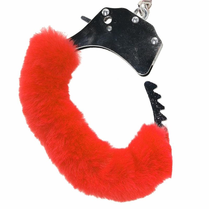 Bondage | Whipsmart Classic Furry Cuffs In Red Bondage Bondage