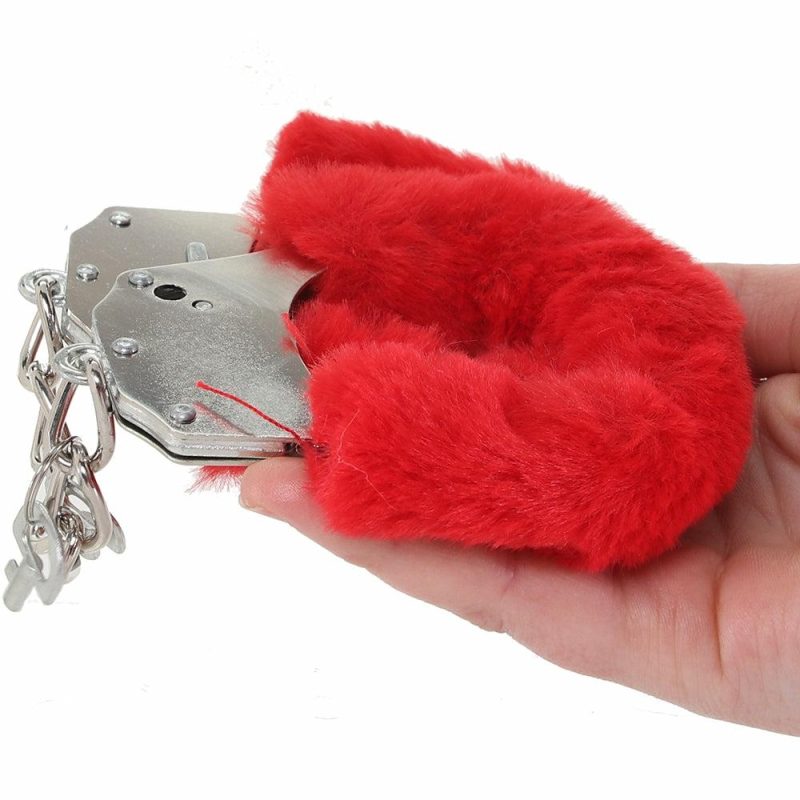 Bondage | Whipsmart Classic Furry Cuffs In Red Bondage Bondage