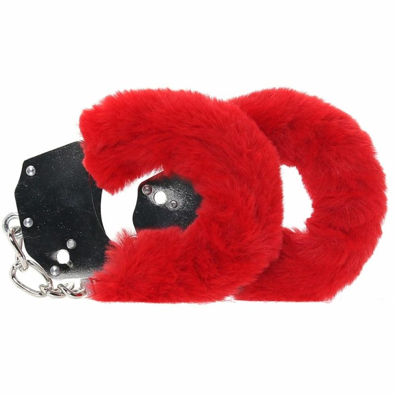 Bondage | Whipsmart Classic Furry Cuffs In Red Bondage Bondage