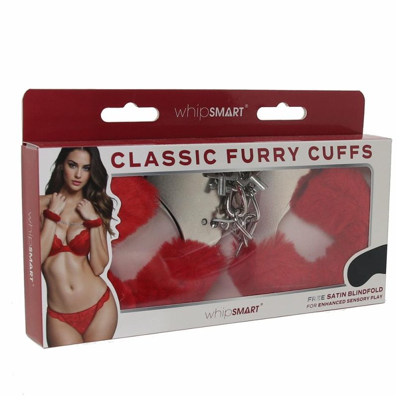 Bondage | Whipsmart Classic Furry Cuffs In Red Bondage Bondage