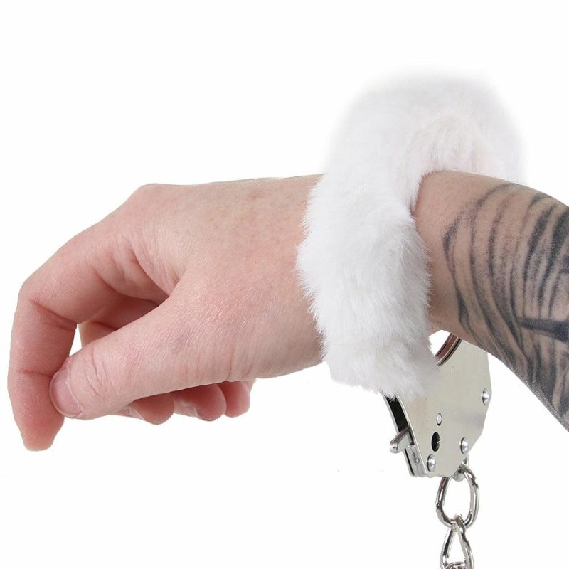 Bondage | Whipsmart Classic Furry Cuffs In White Bondage Bondage