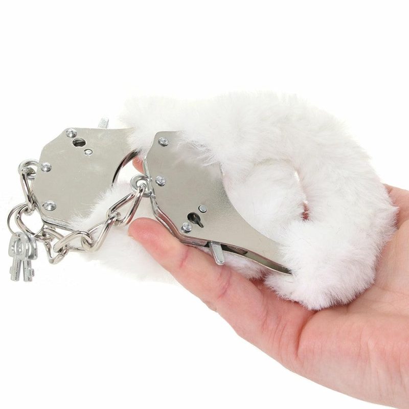 Bondage | Whipsmart Classic Furry Cuffs In White Bondage Bondage