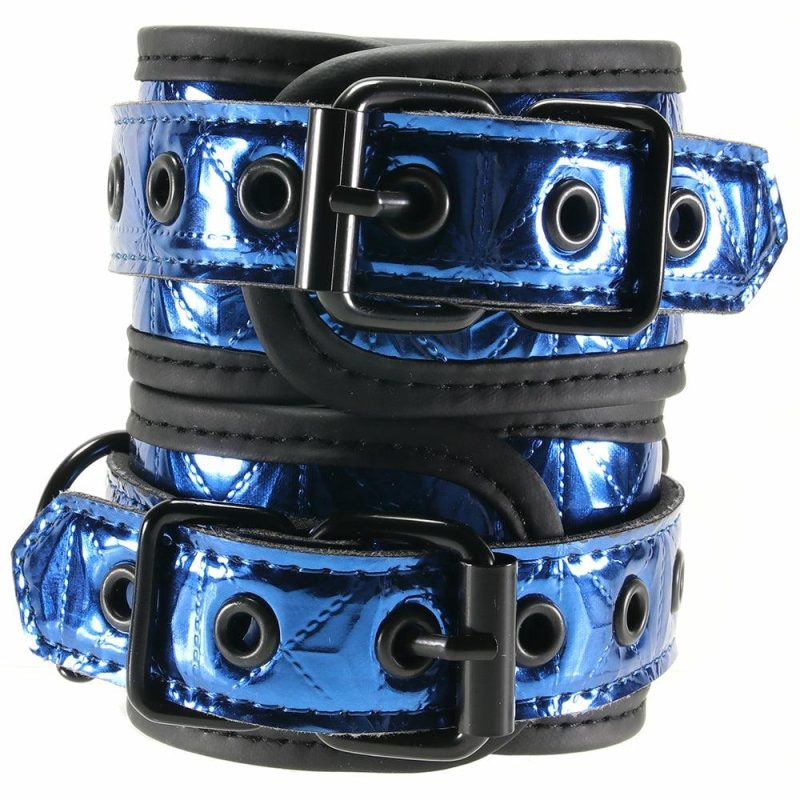 Bondage | Whipsmart Deluxe Universal Buckle Cuffs In Blue Bondage Bondage