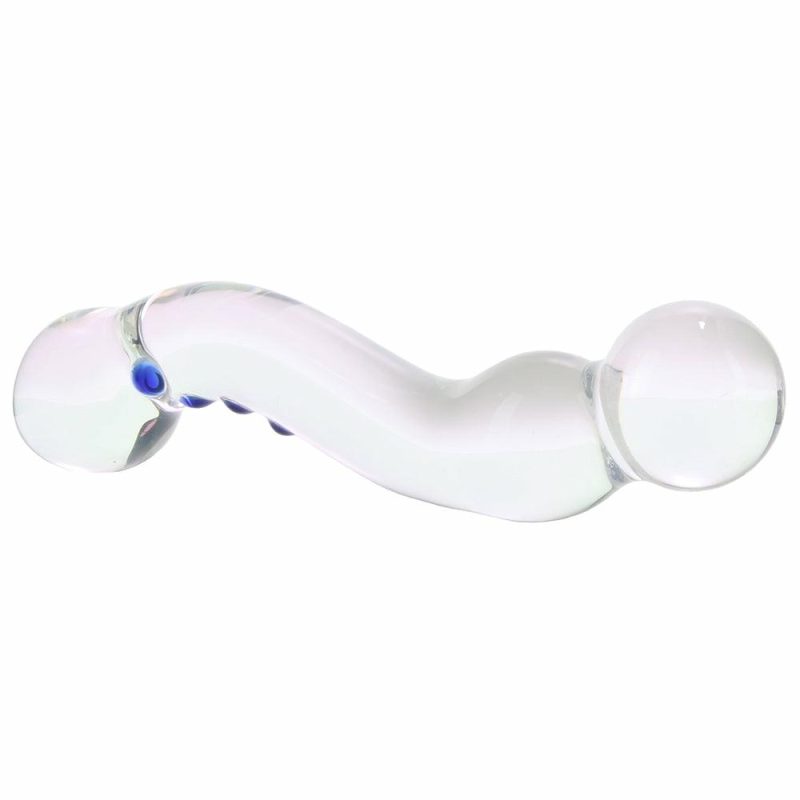 Dildos | 6 Inch Curved G-Spot Nubby Glass Dildo Dildos Dildos