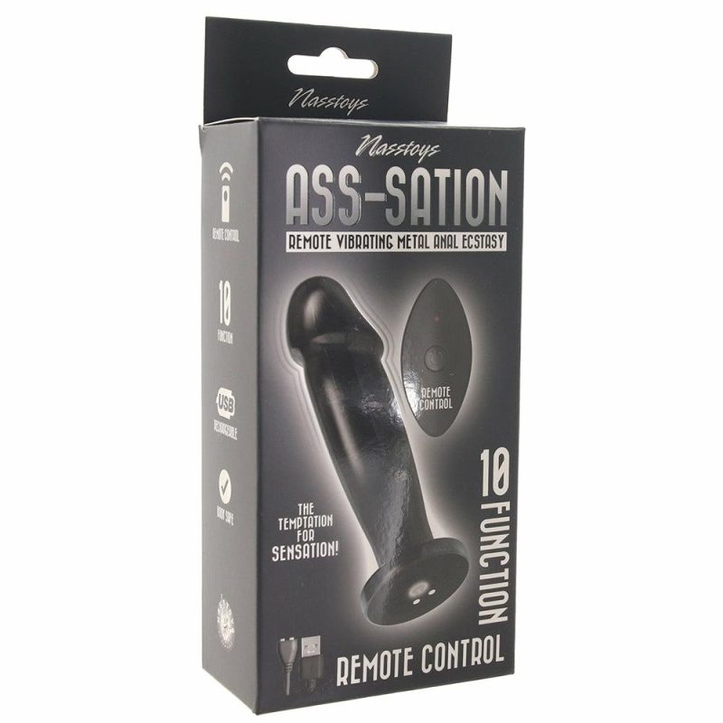 Dildos | Ass-Sation Metal Anal Ecstasy Vibe In Black Anal Sex Toys Anal Sex Toys