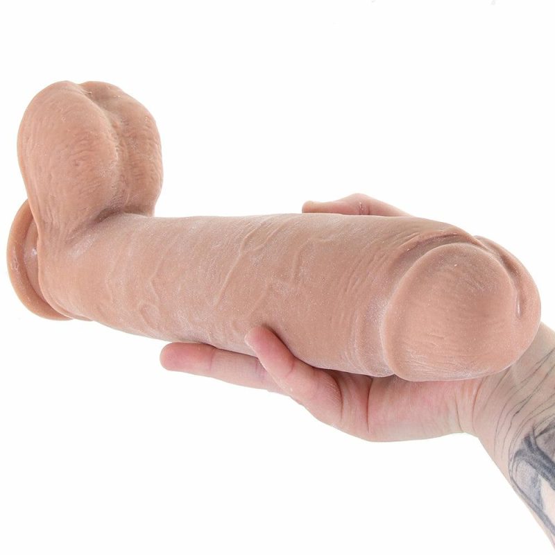 Dildos | Au Naturel Huge 10 Inch Sensa Feel Dildo In Mocha Dildos Blush