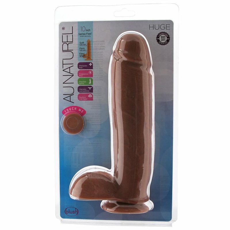 Dildos | Au Naturel Huge 10 Inch Sensa Feel Dildo In Mocha Dildos Blush