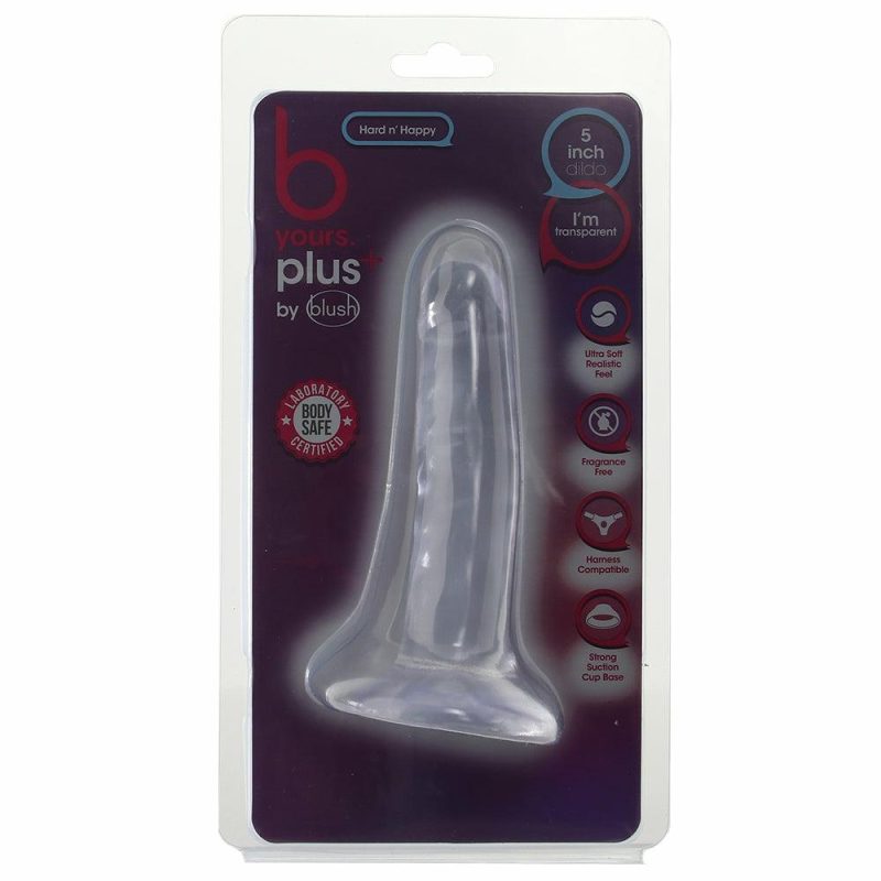 Dildos | B Yours Plus Hard N’ Happy 5 Inch Jelly Dildo In Clear Dildos Blush