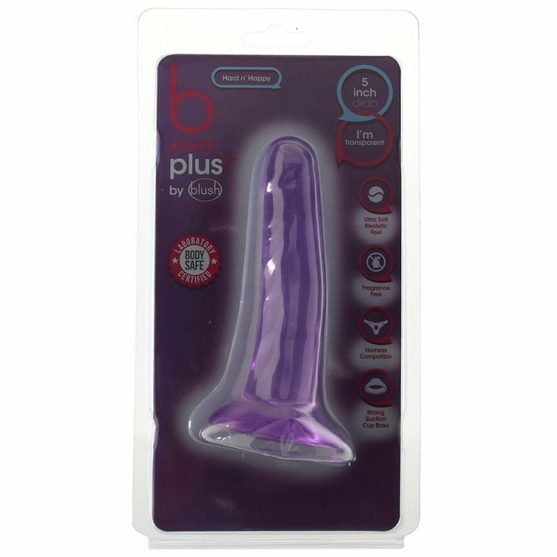 Dildos | B Yours Plus Hard N’ Happy 5 Inch Jelly Dildo In Purple Dildos Blush