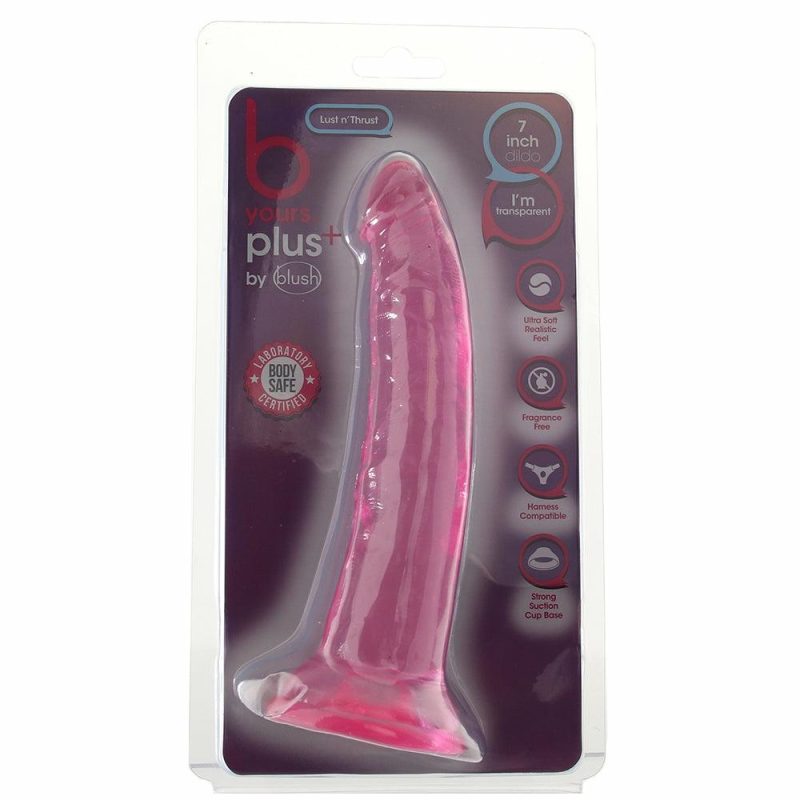 Dildos | B Yours Plus Lust N’ Thrust 7 Inch Jelly Dildo In Pink Dildos Blush