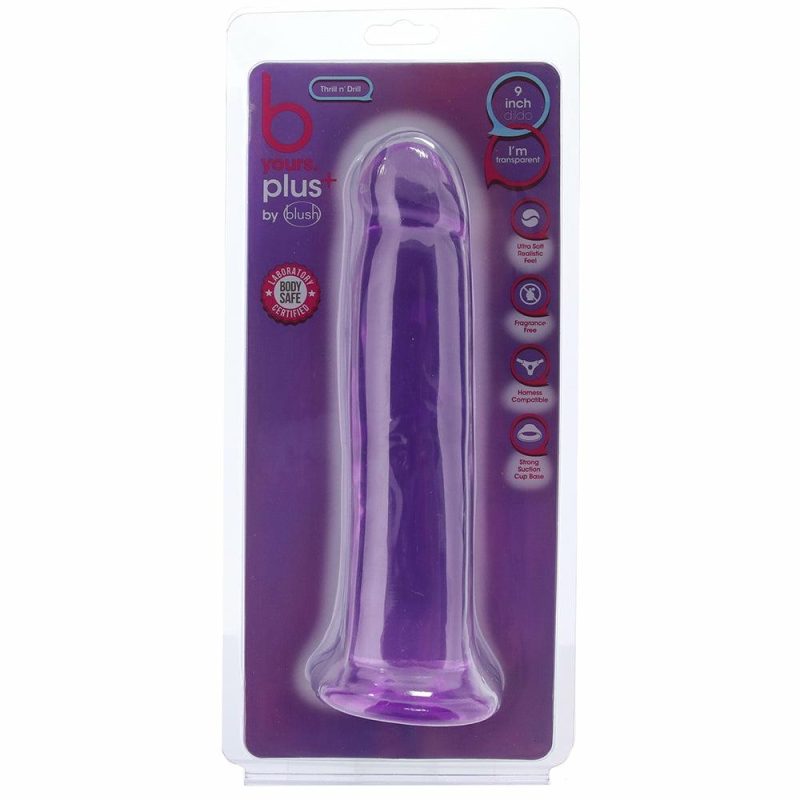 Dildos | B Yours Thrill N’ Drill 9 Inch Dildo In Purple Dildos Blush