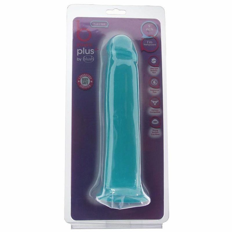 Dildos | B Yours Thrill N’ Drill 9 Inch Dildo In Teal Dildos Blush