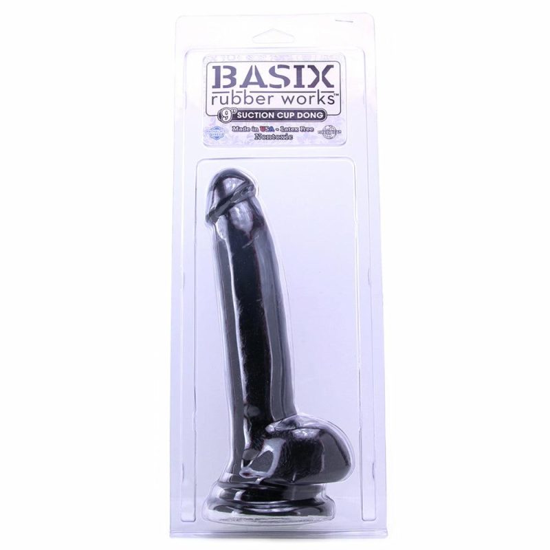 Dildos | Basix 9 Inch Suction Cup Dildo In Black Dildos Dildos