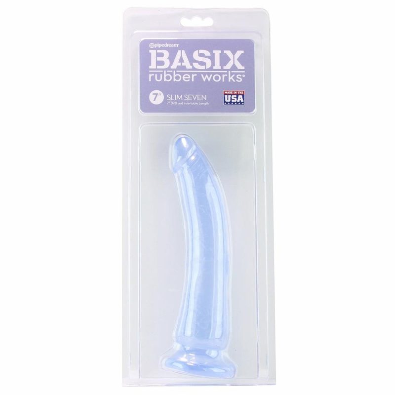 Dildos | Basix Slim 7 Inch Dildo In Clear Dildos Dildos