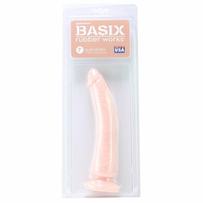 Dildos | Basix Slim 7 Inch Dildo In Flesh Dildos Dildos