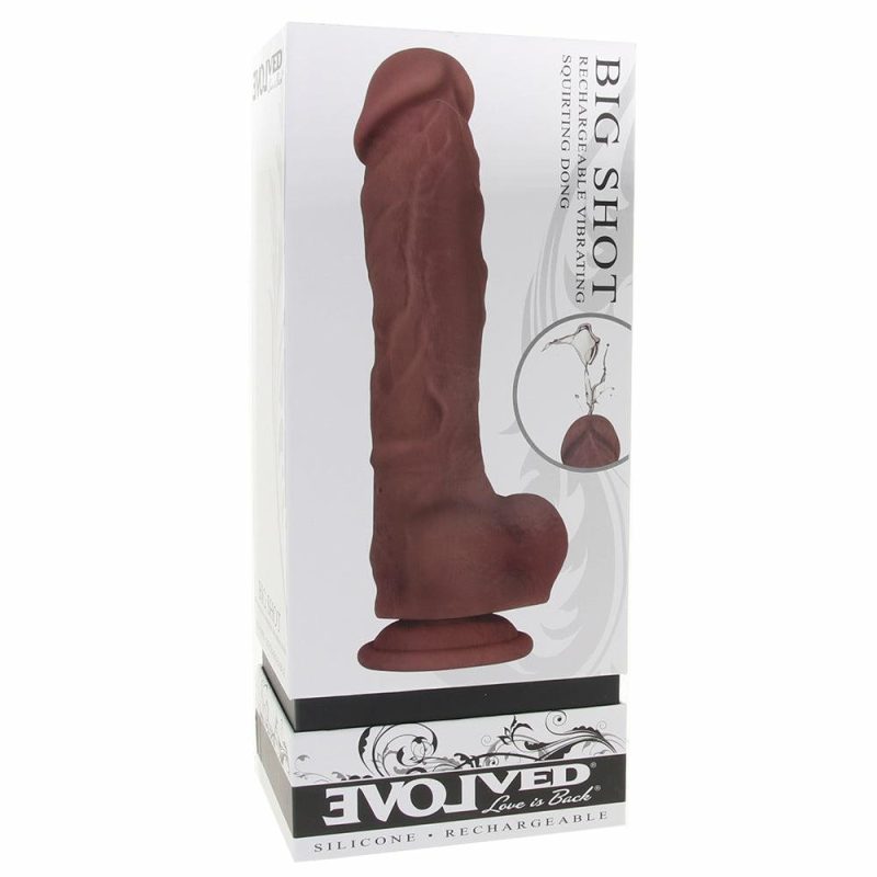 Dildos | Big Shot Squirting Vibe In Brown Dildos Brown