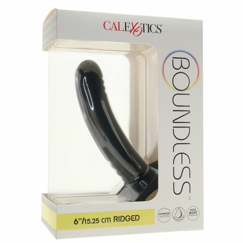 Dildos | Boundless 6 Inch Ridged Probe Dildos CalExotics