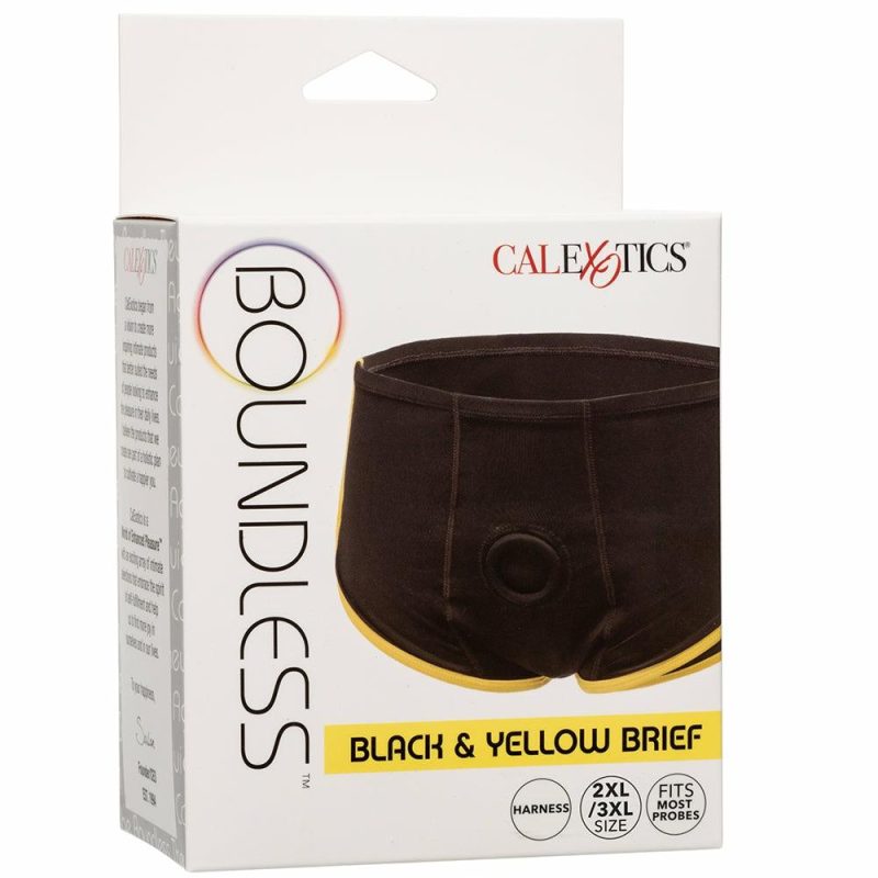 Dildos | Boundless Black & Yellow Brief In 2X/3X Dildos CalExotics