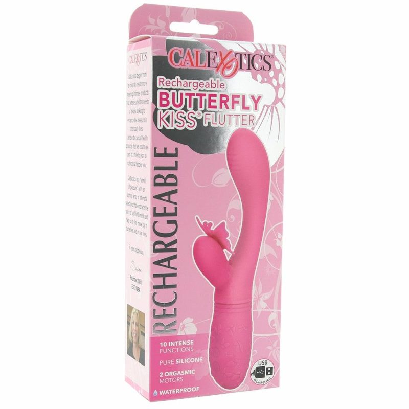 Dildos | Butterfly Kiss Rechargeable Flutter Vibe In Pink Dildos CalExotics