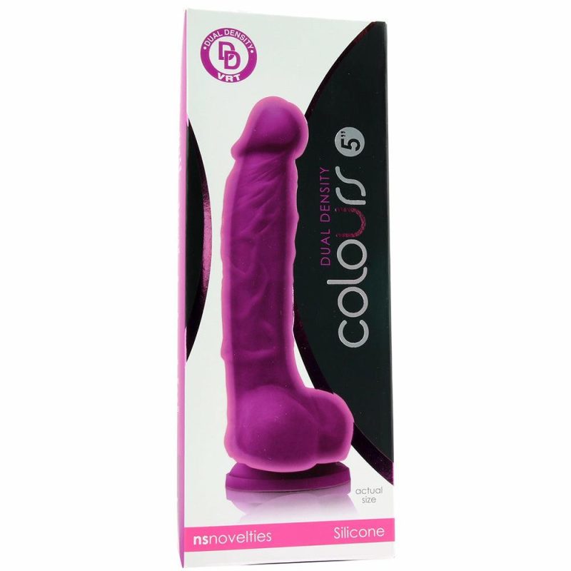 Dildos | Colours 5 Inch Dual Density Silicone Dildo In Purple Dildos Dildos