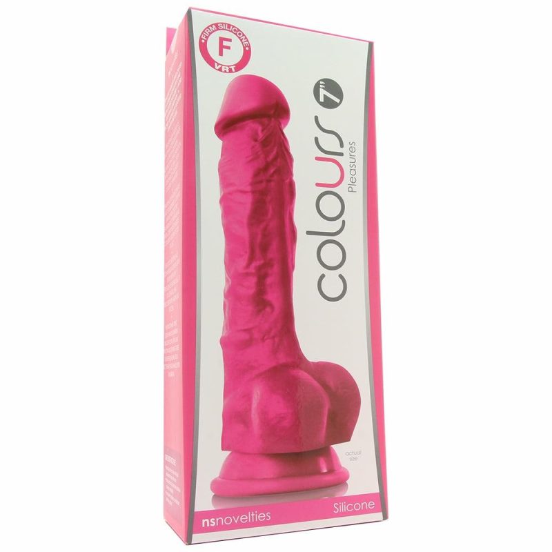 Dildos | Colours 7 Inch Firm Silicone Dildo In Pink Dildos Dildos