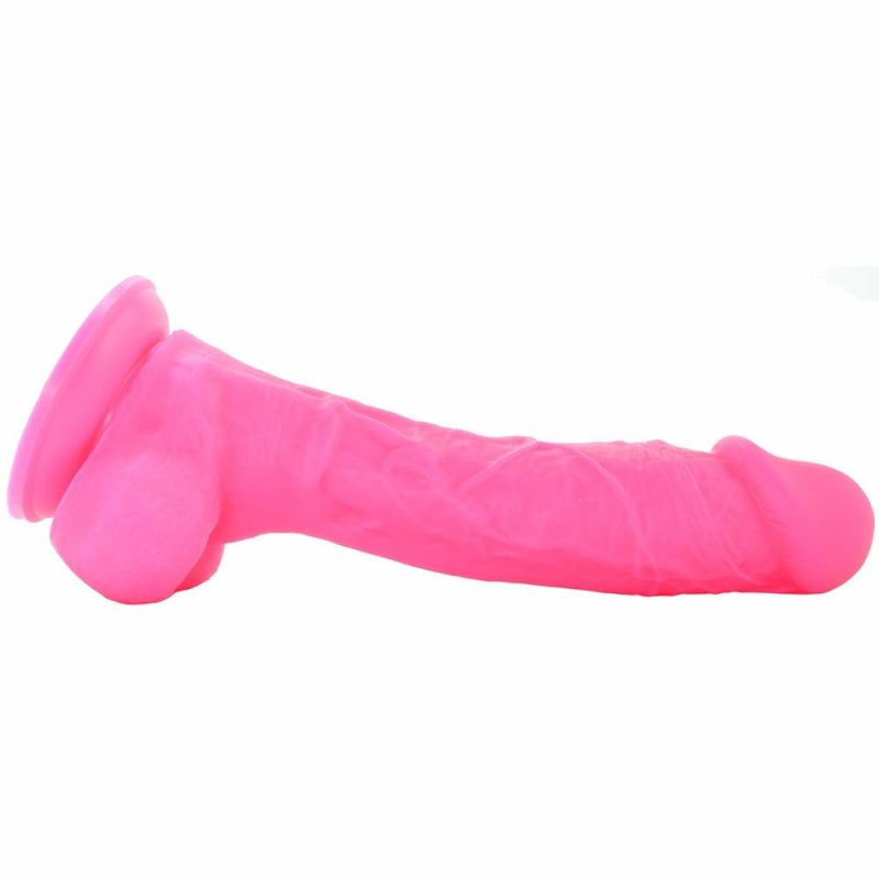 Dildos | Colours 8" Dual Density Silicone Dildo In Pink Dildos Dildos