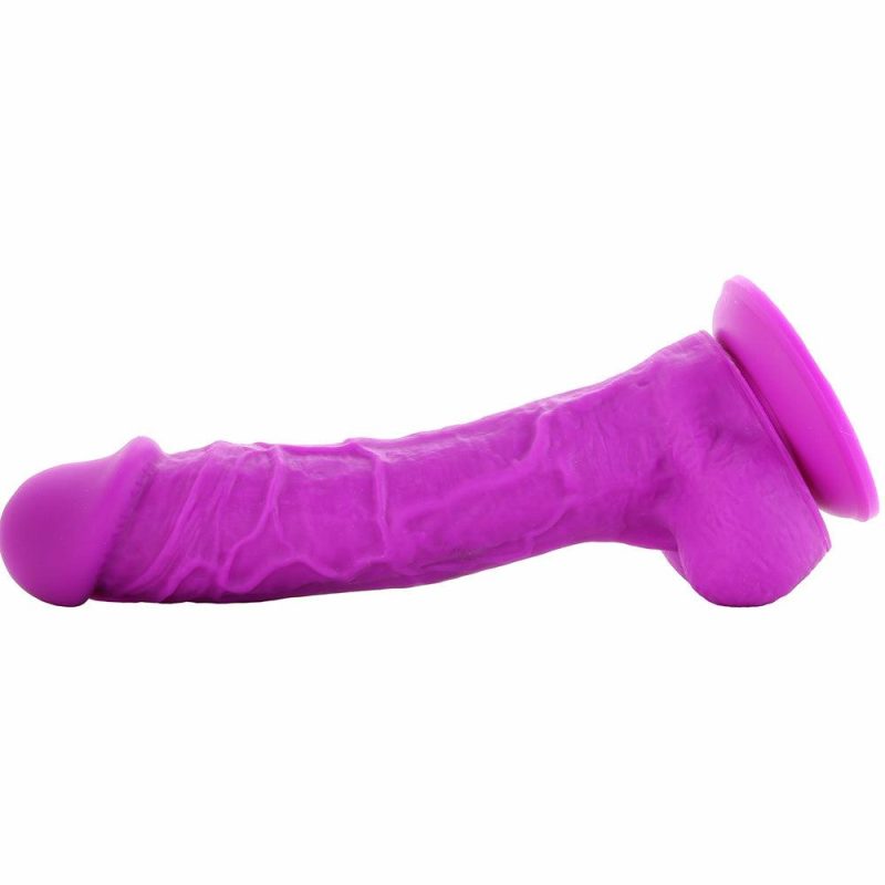 Dildos | Colours 8 Inch Dual Density Silicone Dildo In Purple Dildos Dildos