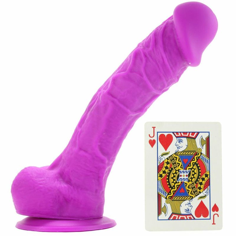 Dildos | Colours 8 Inch Dual Density Silicone Dildo In Purple Dildos Dildos