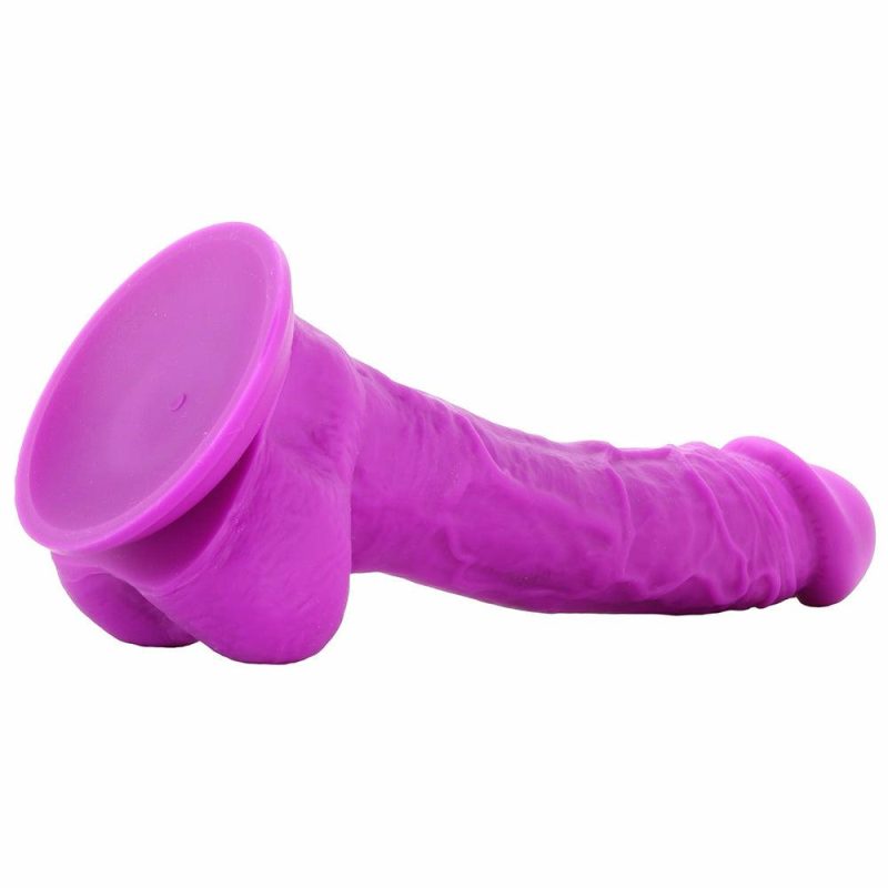 Dildos | Colours 8 Inch Dual Density Silicone Dildo In Purple Dildos Dildos