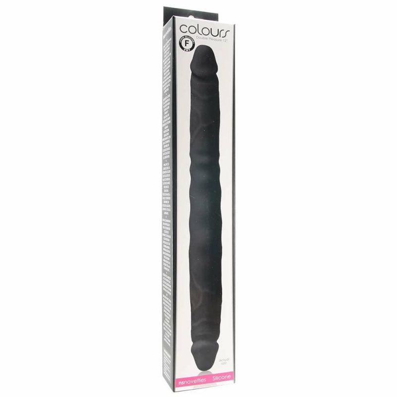 Dildos | Colours Double Pleasure 12 Inch Dildo In Black Dildos Dildos