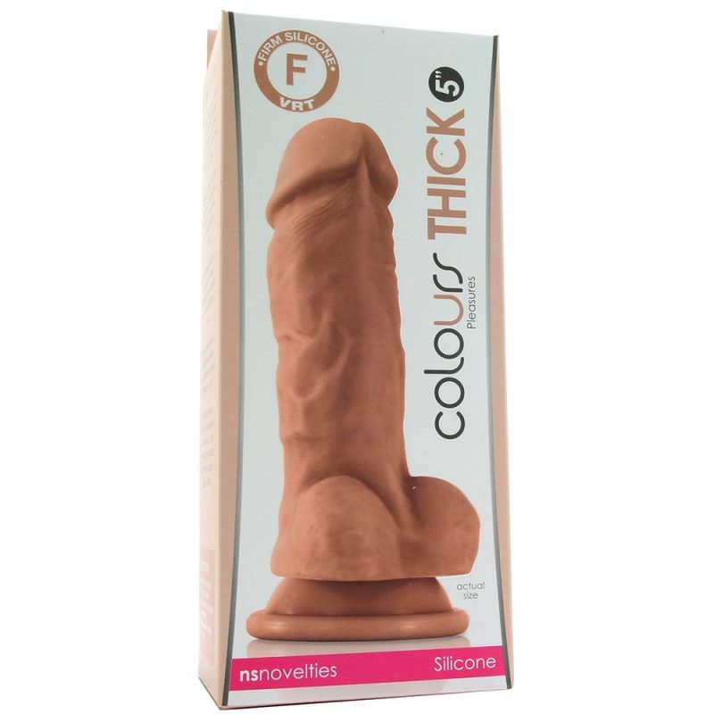 Dildos | Colours Thick Pleasures 5 Inch Silicone Dildo In Vanilla Dildos Dildos