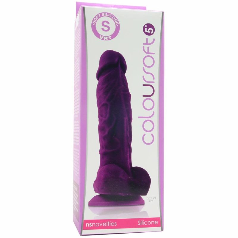 Dildos | Coloursoft 5 Inch Soft Silicone Dildo In Purple Dildos Dildos