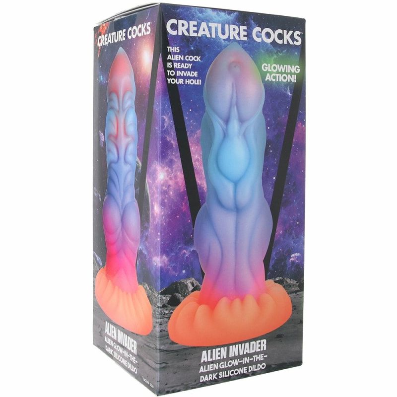 Dildos | Creature Cocks Alien Invader Glow-In-The-Dark Dildo Dildos Dildos