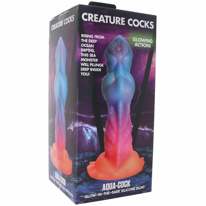 Dildos | Creature Cocks Aqua-Cock Glow-In-The-Dark Dildo Dildos Dildos