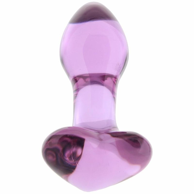 Dildos | Crystal Glass Heart Plug In Purple Anal Sex Toys Anal Sex Toys