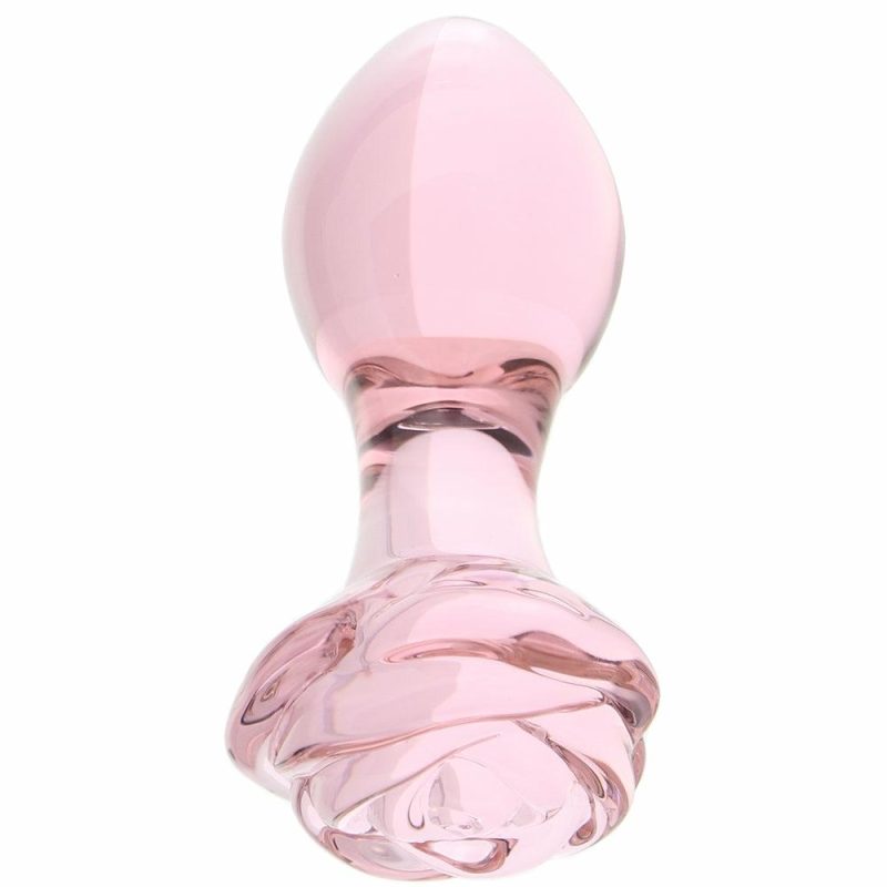 Dildos | Crystal Glass Rose Plug In Pink Anal Sex Toys Anal Sex Toys