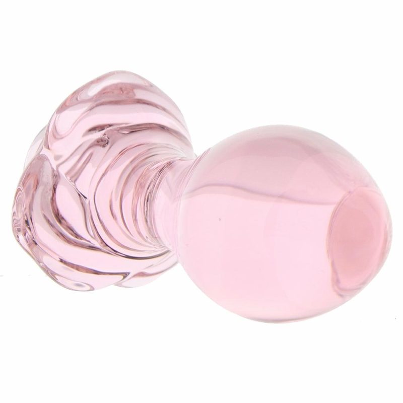 Dildos | Crystal Glass Rose Plug In Pink Anal Sex Toys Anal Sex Toys