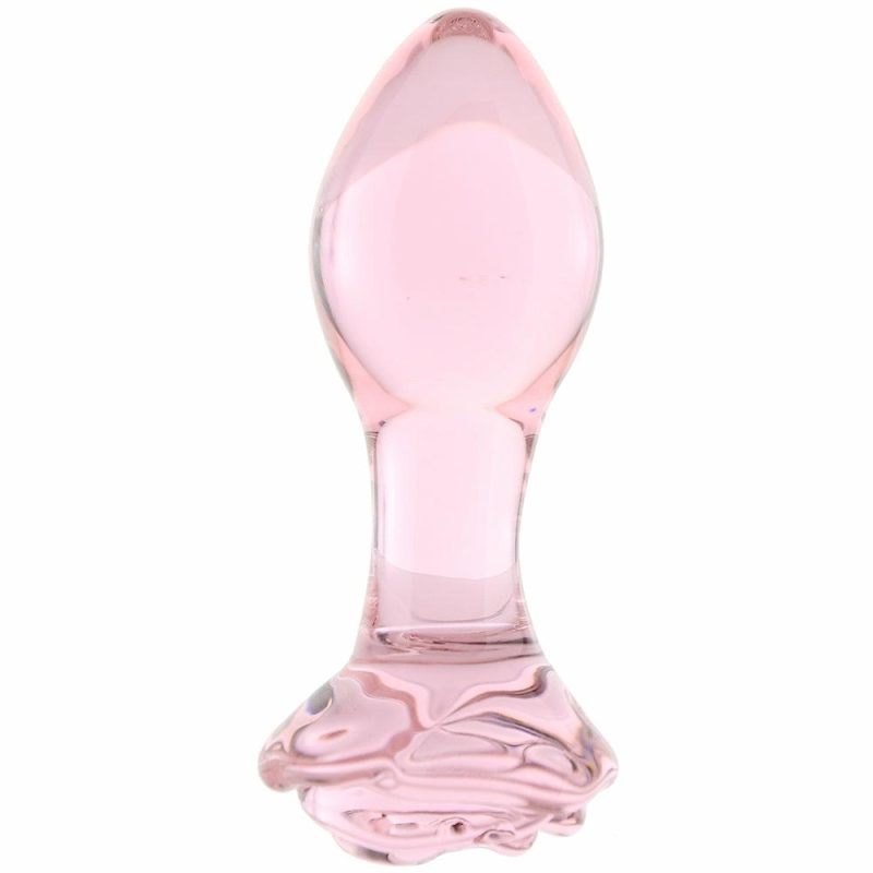 Dildos | Crystal Glass Rose Plug In Pink Anal Sex Toys Anal Sex Toys