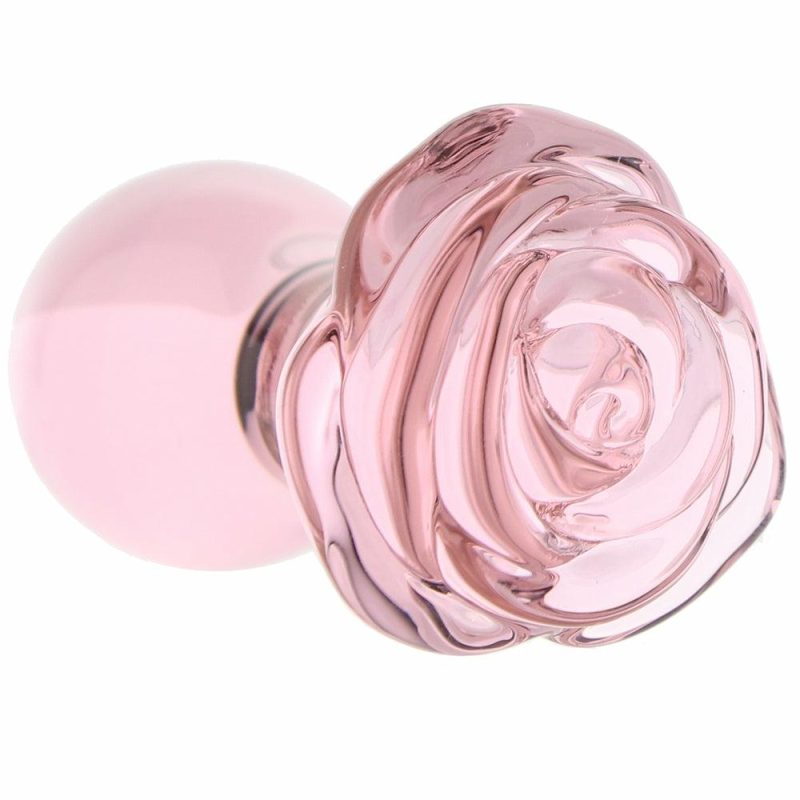 Dildos | Crystal Glass Rose Plug In Pink Anal Sex Toys Anal Sex Toys