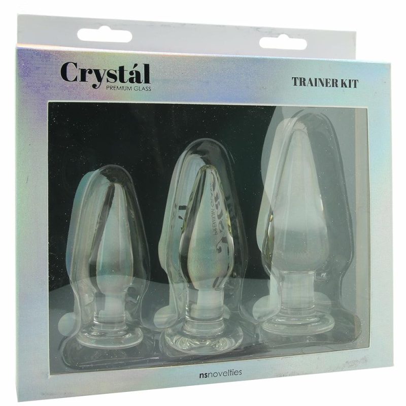 Dildos | Crystal Premium Glass Tapered Anal Trainer Kit In Clear Anal Sex Toys Anal Sex Toys