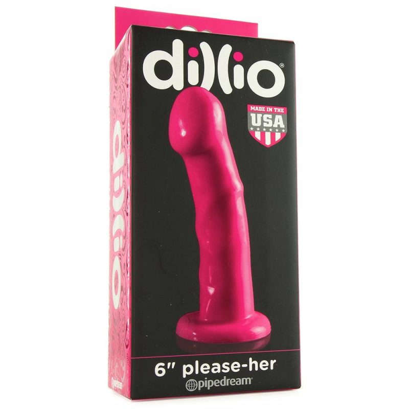 Dildos | Dillio 6 Inch Please-Her Dildo In Hot Pink Dildos Dildos